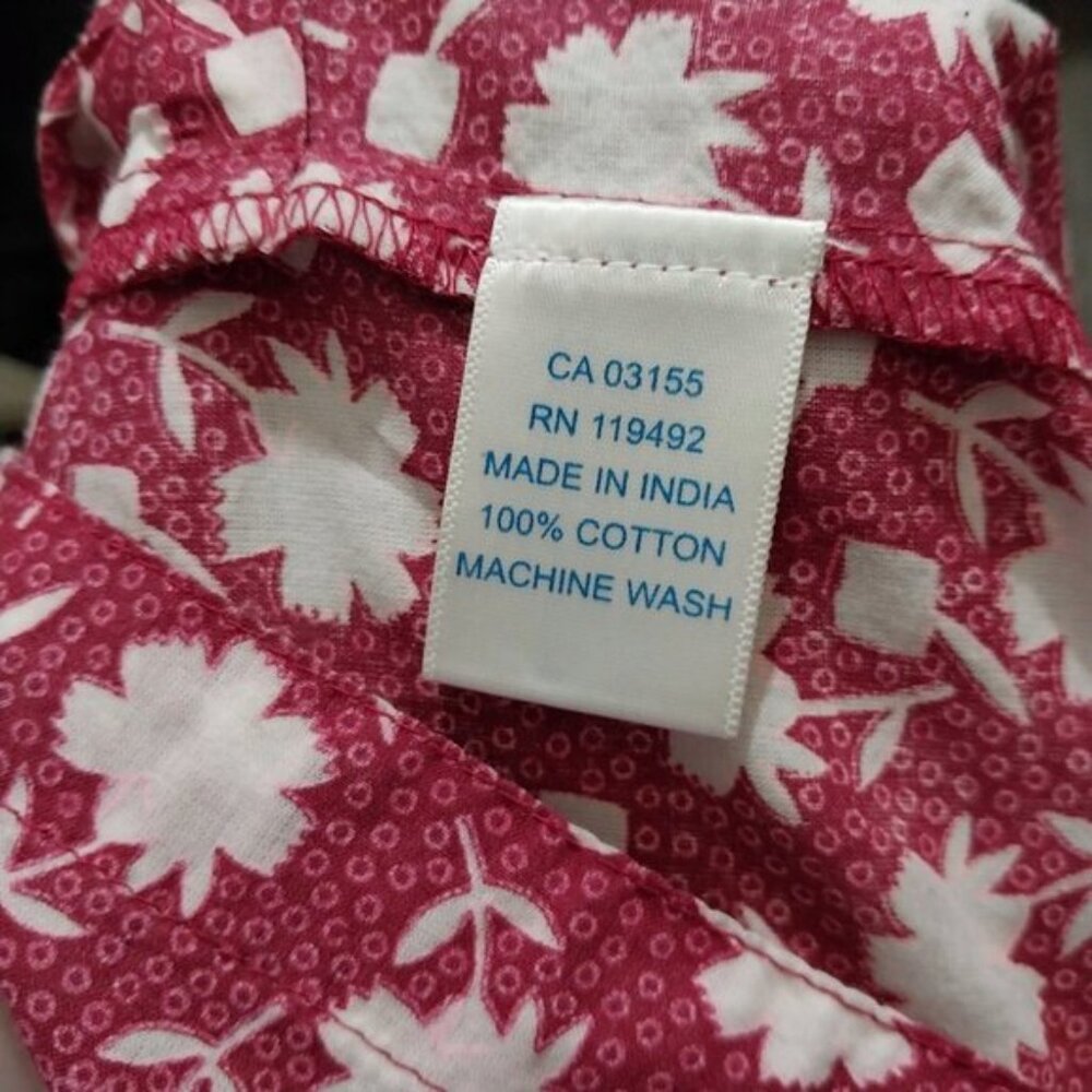 April Cornell Cottagecore Pink Floral Cotton Crossbody Tote Bag New Without Tags - Picture 6 of 6
